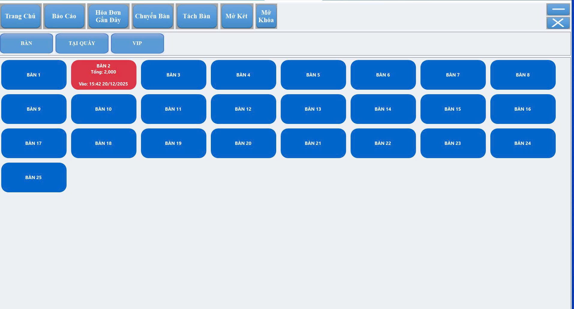 Phần mềm quản lý nhà hàng Toàn Cầu